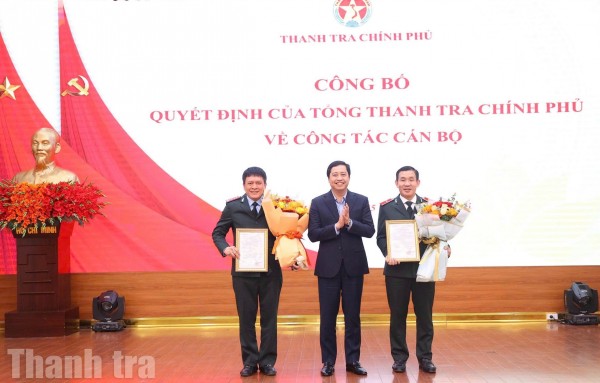 Thanh tra Chính phủ công bố quyết định bổ nhiệm, điều động lãnh đạo cấp Vụ